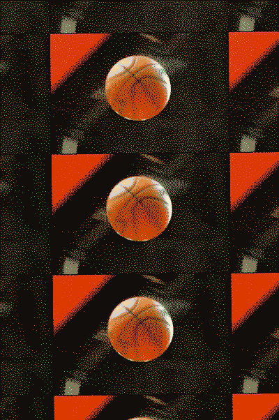 Ballon de basket qui tourne